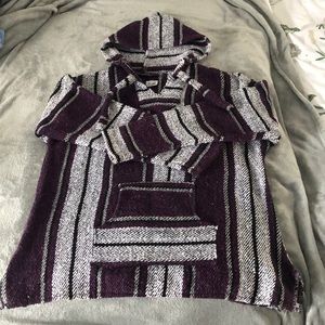 Mexican blanket sweater purple